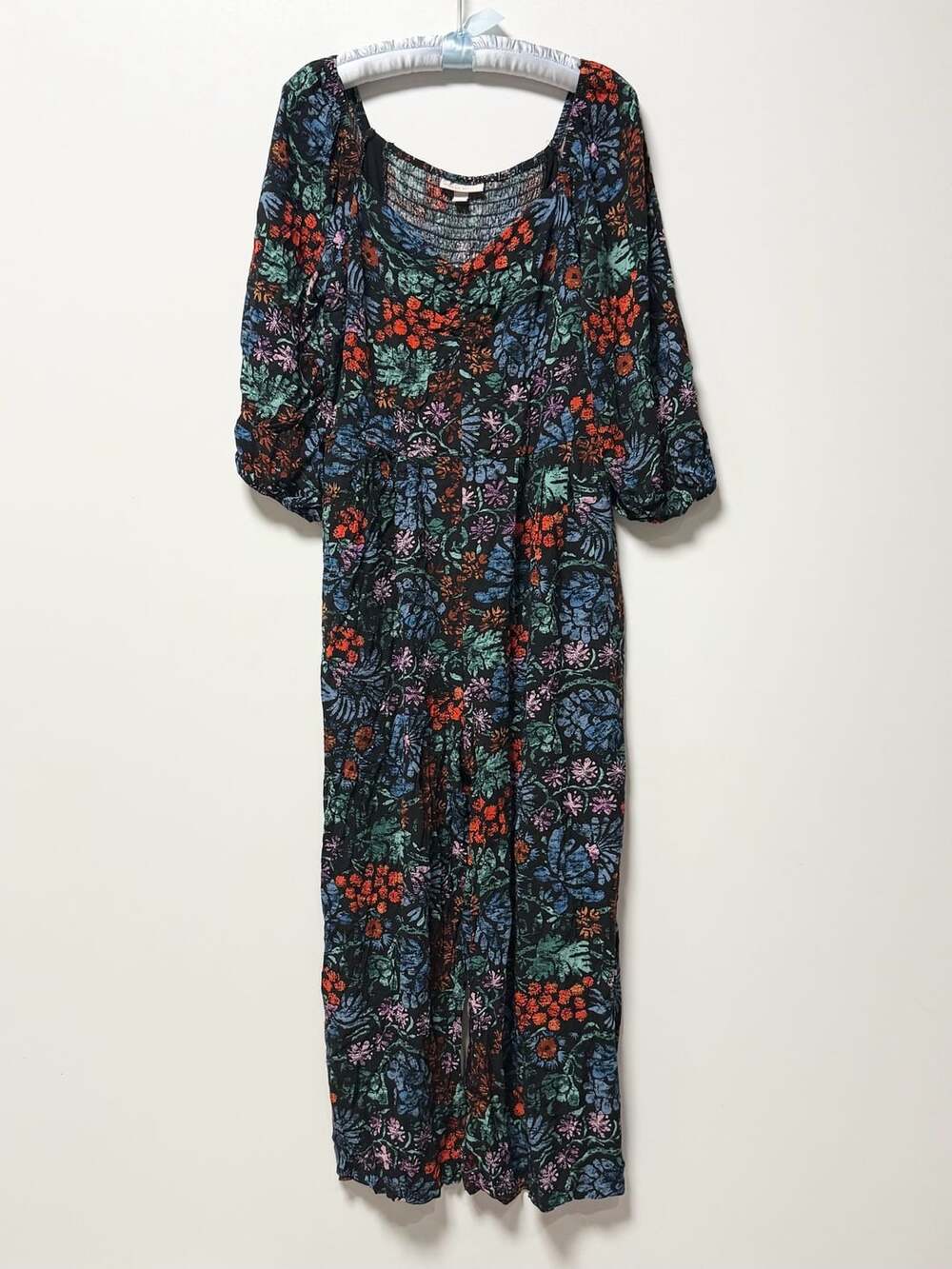 Knox Rose Womens Floral Jumpsuit Size M boho, dark floral, witchy, moody florals
